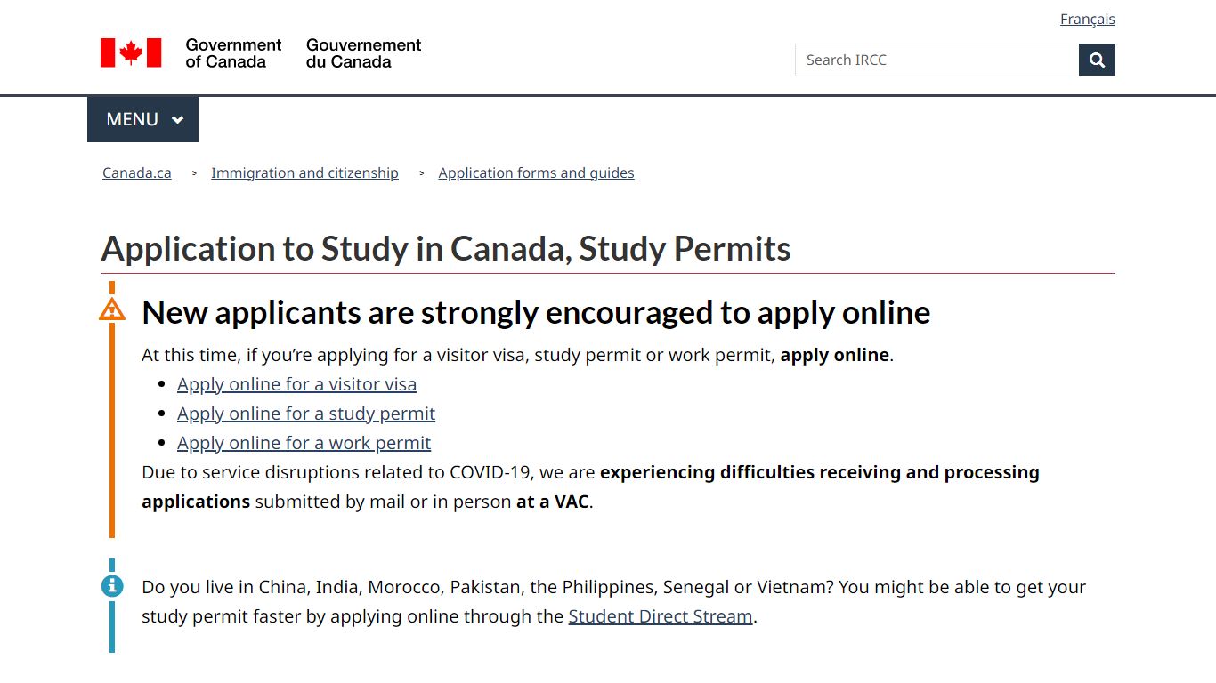 Application to Study in Canada, Study Permits